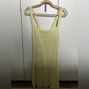 Zara Pastel Yellow Knitted Sleeveless Mini Dress (used once)
